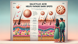 An image showing how salicylic acid help darkspots