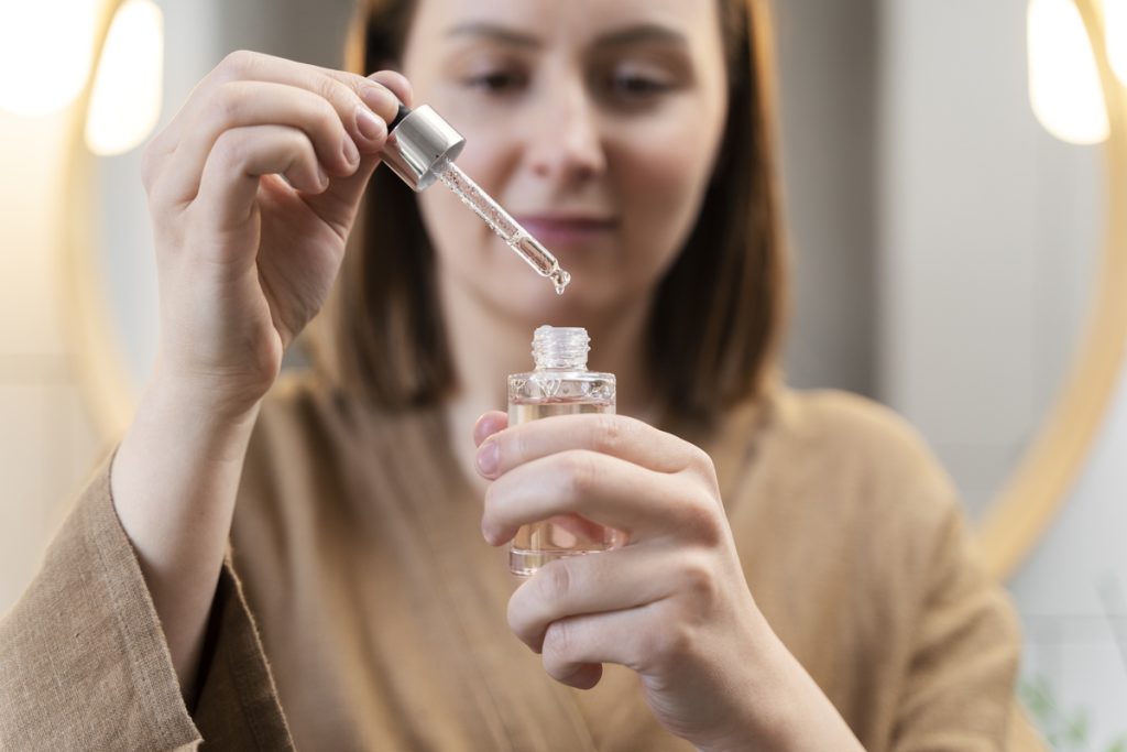 Lady checking salicylic acid